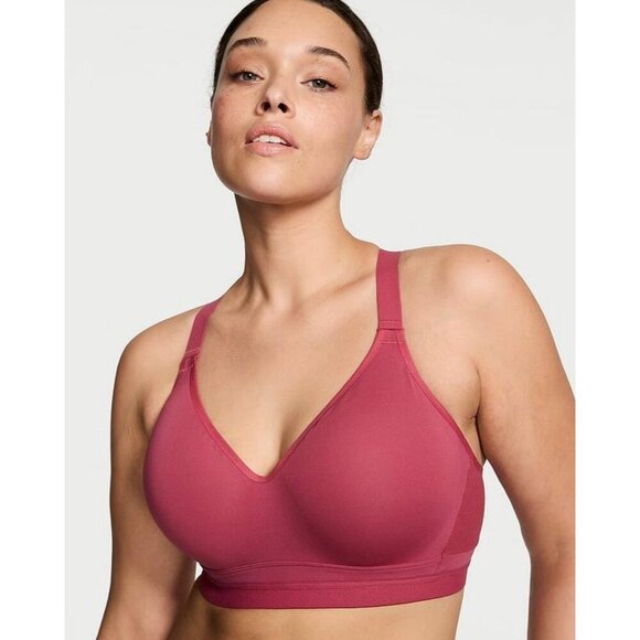 Victoria's Secret VSX Incredible Plunge Sports Bra Color Rose 38DDD NWOT - Picture 2 of 9